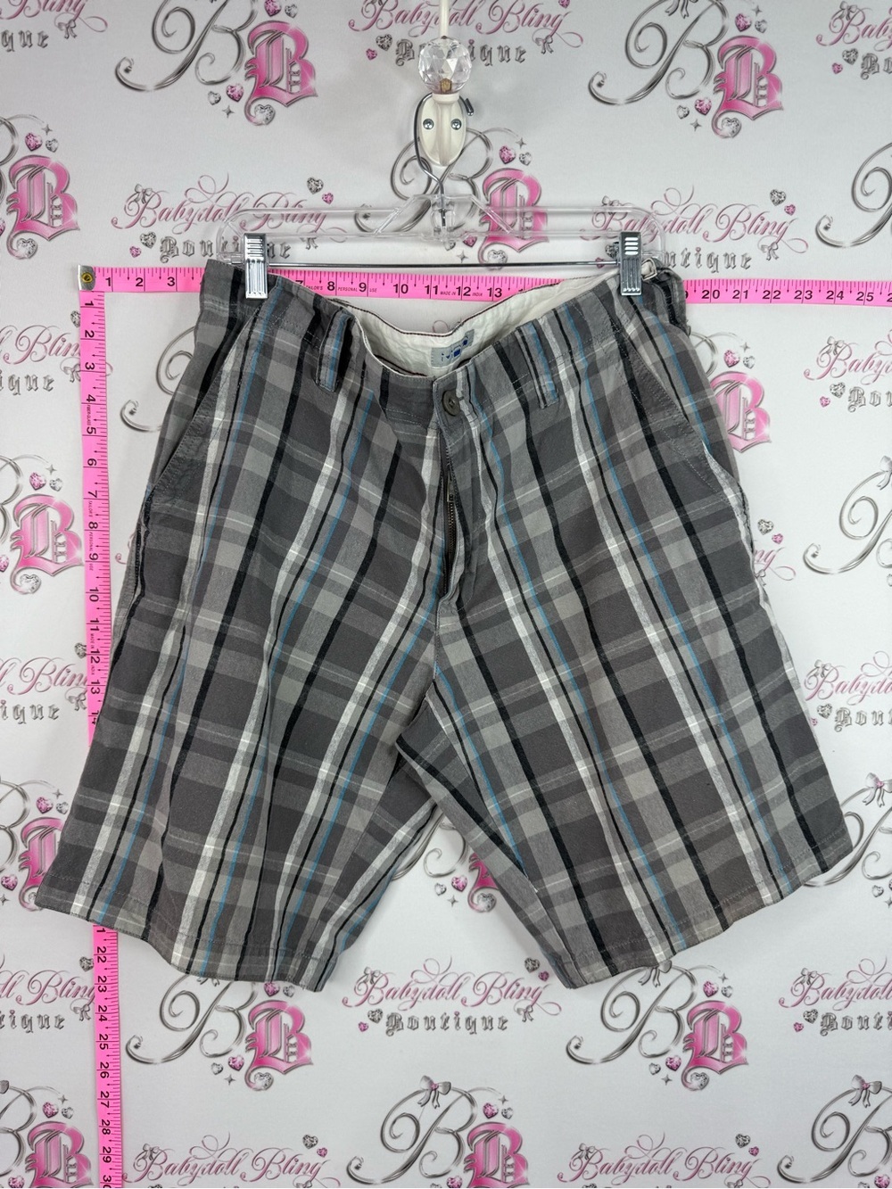 MOTA Shorts plaid Men's Gray Plaid Casual Shorts